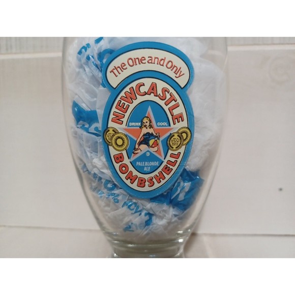 NEWCASTLE Brewing Company BOMBSHELL Pale Blonde Ale Chalice Style Beer Glass - Picture 2 of 7
